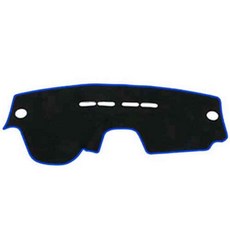 DIACOAT 絲絨防滑儀錶板避光墊, 黑色(底色) + 藍色(縫線), 雷諾三星, QM3(有收納盒)