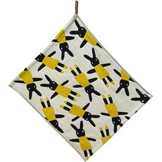 라페조 고리 핸드타올 블랙래빗, 노랑, 1개