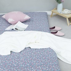 Barry系列絎縫睡墊套, 藍色