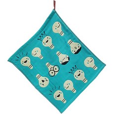 라페조 고리 핸드타올 스마일, 에메랄드색, 1개