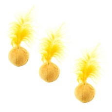 Dr.Mini貓薄荷毛球 5cm, 黃色的, 3片