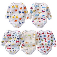 Mom's care 男孩童動物長袖包屁衣5件組 G003BCBA127