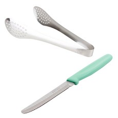 레벤쿠첸 올스텐 다용도 집게 + 스미카마 일본산 톱니 과도, 1세트, 집게 중 + 과도 그린