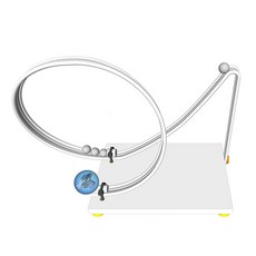 향앤미과학 STEAM 사이언스 알파형 자석 롤러코스터 실험세트 LED형, 1세트