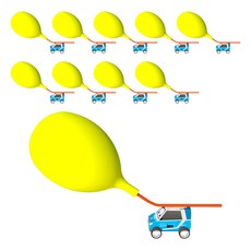 향앤미과학 STEAM 사이언스 창작용 풍선 자동차 만들기 실험세트 랜덤 발송, 10세트