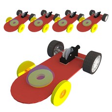 향앤미과학 STEAM 사이언스 씽씽 스프링 탄성 자동차 실험세트, 5세트