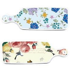 Roem Design 上菜板 PrettyRoses + 浪漫藍色floral秘色, 混合顏色, 1套