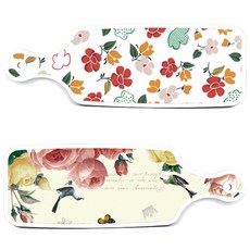 Loem Design 上菜板 PrettyRoses + floral 木蘭花圖案, 混合顏色, 1套