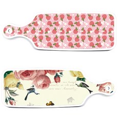 Roem Design 上菜板 PrettyRoses + 粉紅水蜜桃, 混合顏色, 1套