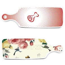 Roem Design 上菜板 PrettyRoses + 紅色肉紋, 混合顏色, 1套