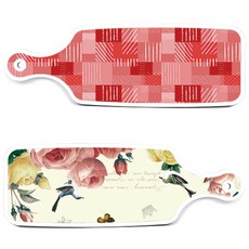 Roem Design 上菜板 PrettyRoses + 長短色格紋, 混合顏色, 1套