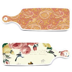 Roem Design 上菜板 PrettyRoses + 紅黃色線條藝術, 混合顏色, 1套