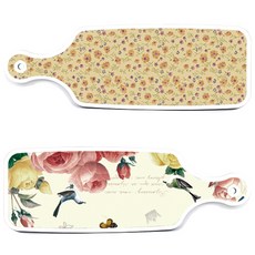 Roem Design 上菜板 PrettyRoses + 赭黃色花朵, 混合顏色, 1套