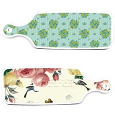 Roem Design 上菜板 PrettyRoses + 玉色藤蔓玫瑰, 混合顏色, 1套