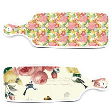 Roem Design 上菜板 PrettyRoses + 粉紅玫瑰藤, 混合顏色, 1套