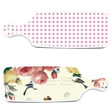 Roem Design 上菜板 PrettyRoses + 圓形圖案粉彩粉紅色, 混合色, 1套