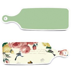 Roem Design 上菜板 PrettyRoses + 綠色格紋, 混合顏色, 1套