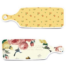 Roem Design 上菜板 PrettyRoses + 梔子花色花朵格紋, 混合顏色, 1套