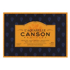 CANSON Heritage 水彩墊 4 面裝訂重木專業速寫本, 18 x 26 厘米, 20張
