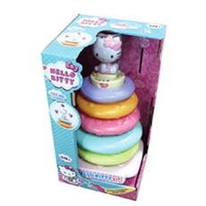 디코랜드 헬로 키티 링쌓기 놀이, 혼합 색상, 1개