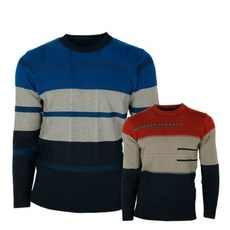 MASTER BEAR 男士條紋圓形羊毛針織襯衫 CTMP2034