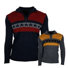 MASTER BEAR 星星圖案半拉鍊羊毛針織襯衫 CTMP2031