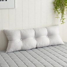 아임리빙 면 60수 단추헤드쿠션, 틴체크