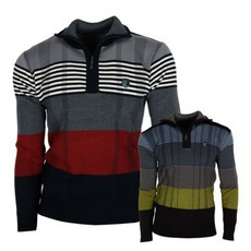 MASTER BEAR 男款拼色半拉鏈長袖襯衫 CTMP2026