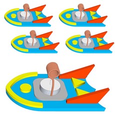 향앤미과학 STEAM 사이언스 레이싱 증기보트, 5개입