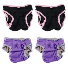 Petnine 寵物魔鬼氈禮貌褲 黑色 + 紫色, 2套, XS