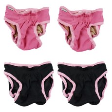 펫나인 반려동물 벨크로 매너팬츠 핑크 + 블랙, L, 2세트