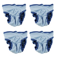 Pet Nine 寵物魔鬼氈禮貌褲 藍色, 4個, 1入, XL