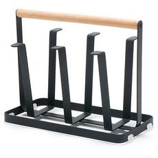 OSLO 木製握柄瀝水杯架, 黑色的, 1個