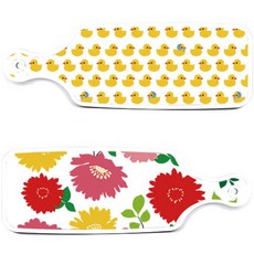 Roem Design 上菜用雙面砧板 菊花 粉紅 白色, 菊花 粉紅 白色, 鴨子, 1個