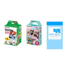 instax 拍立得 拍立得 底片 20張+底片 彩色玻璃款 10張+單格相冊, 1套