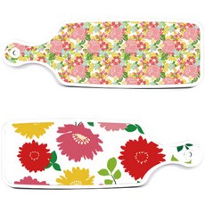 Roem Design 上菜用雙面砧板 菊花粉白, 菊花粉白, 粉紅玫瑰藤, 1個