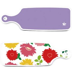 Loem Design 雙面上菜砧板 菊花粉紅白色, 菊花粉紅白色, 紫色, 1個