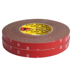 3M 壓克力泡棉雙面膠帶 灰色 12mm x 16.5m, 2個