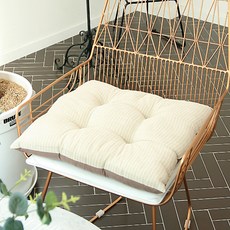 WOOREEDECO 棉質一體式條紋坐墊