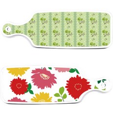 Roem Design 上菜雙面砧板 菊花 粉色 白色, 菊花 粉色 白色, 綠玫瑰, 1個