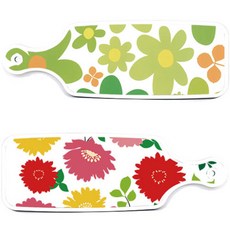 Roem Design 上菜用雙面砧板 菊花粉白, 菊花粉白, floral 迎春花, 1個