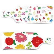 Roem Design 上菜用雙面砧板 菊花 粉色 白色, 菊花 粉色 白色, 水彩藝術夾, 1個