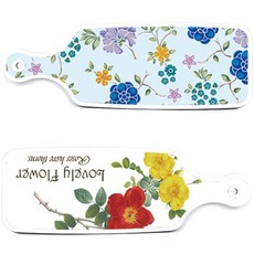 Roem Design LovelyFlower 上菜用砧板套組, LovelyFlower, 浪漫藍floral秘色板, 1套