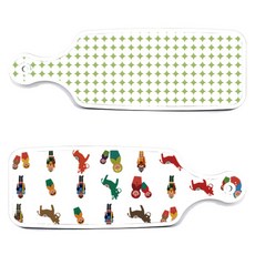 Loem 設計款俄羅斯娃娃上菜用雙面砧板, 俄羅斯娃娃, 圓形圖案 粉綠色, 1個