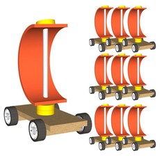 향앤미과학 STEAM 사이언스 바람으로 가는 자동차 돛단배 자동차 10인용 풍력실험세트, 1세트