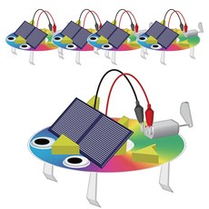 향앤미과학 STEAM 사이언스 태양광 CD진동로봇 5인용 실험 세트, 1세트