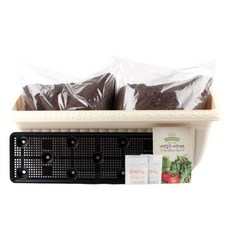 꿈쟁이 영양가득 텃밭세트 릴리프 L 바질 + 방울토마토 + 청상추, 1세트