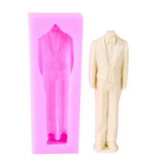 수제 2D 턱시도 1구 실리콘몰드, 랜덤 발송