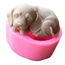 籠子手工製作 3D 嬰兒比格犬 1 球矽膠模具, 隨機發貨