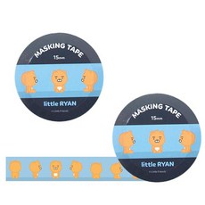 카카오프렌즈 리틀프렌즈 마스킹 테이프 폭 15mm x 길이 7m, 5 리틀 라이언 턴, 2개입